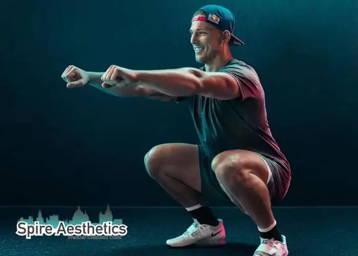 Image of man build leg muscle Burton upon Trent through exercise