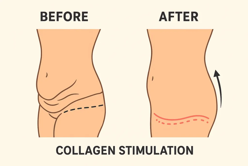 Before and after results for sagging skin after weight loss injections Burton upon Trent