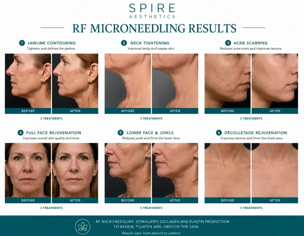 RF Microneedling Skin tightening Burton upon Trent results