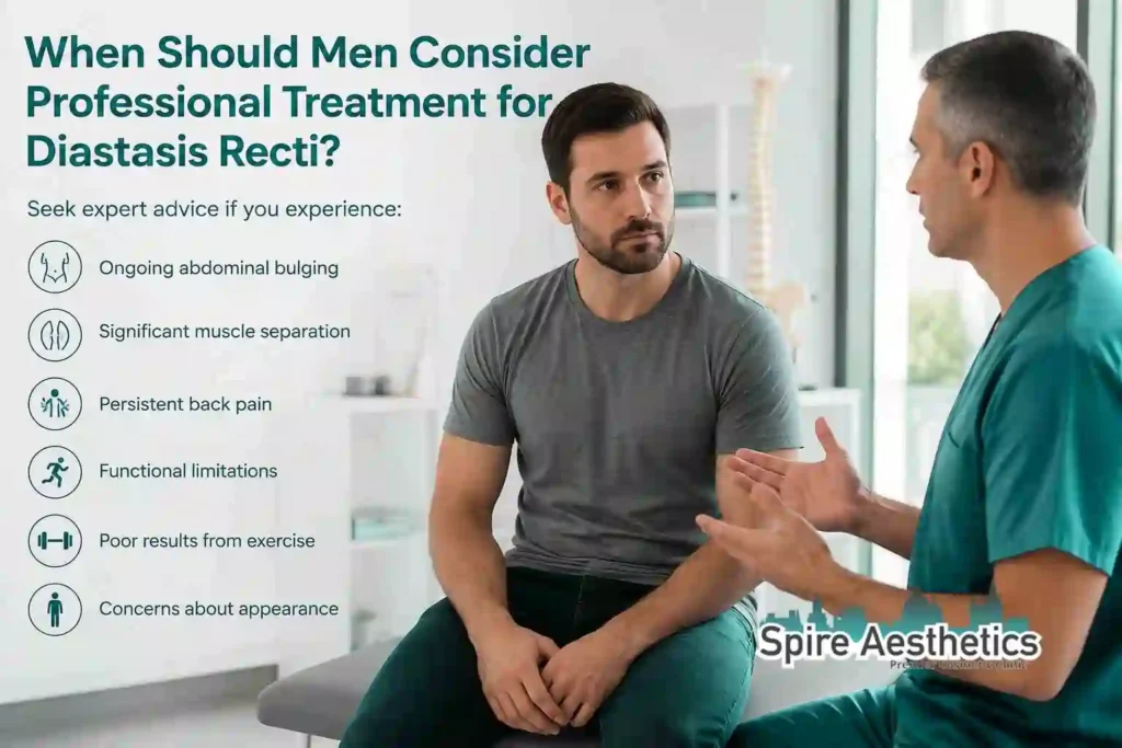 When Should Men Consider Professional Treatment for Diastasis Recti Burton upon Trent?