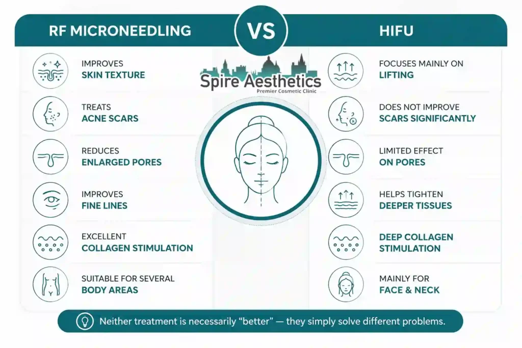 RF Microneedling vs HIFU: Which Treatment Gives Better Results Burton upon Trent?